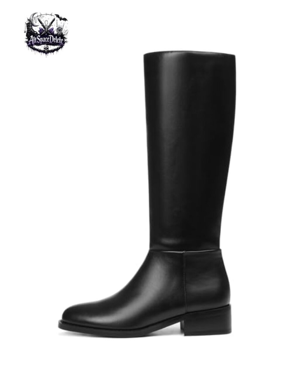 Knee High Boots Women Elastic Low Heel Pull-On Water Resistant Tall Boots